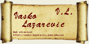 Vasko Lazarević vizit kartica